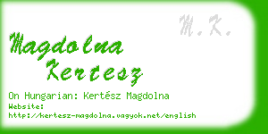 magdolna kertesz business card